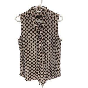 J. Crew 365 Polka Dot Sleeveless Blouse Women’s Medium Pink